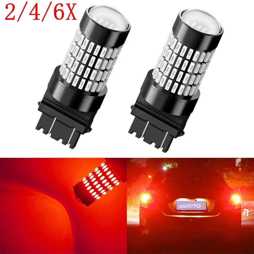 2X 3157 3156 LED Turn Signal Backup Bulbs Canbus Bright Red for