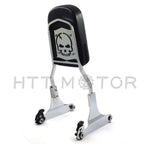 Skull Sissy Bar with Luggage Rack for Harley FXST FLST (1984–up)