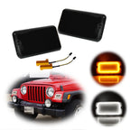 Switchback LED White DRL Amber Front Signal Light for Jeep Wrangler TJ (1997–2006)