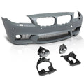 M5 Style Front Bumper Cover + Lower Grill + Fog Light + PDC for BMW 5-Series (2010–2016)