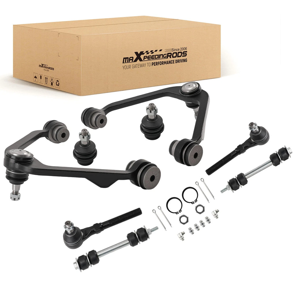 8PC Front Upper Control Arm Tie Rod for Ford F-150, Expedition (1997–2003) 2WD
