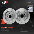Front Drilled Brake Rotors & Ceramic Pads for Chevy Corvette (2005-2013)