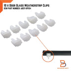 10x Door Glass Weatherstrip Clips for Toyota Hilux 4Runner (1984-1997)