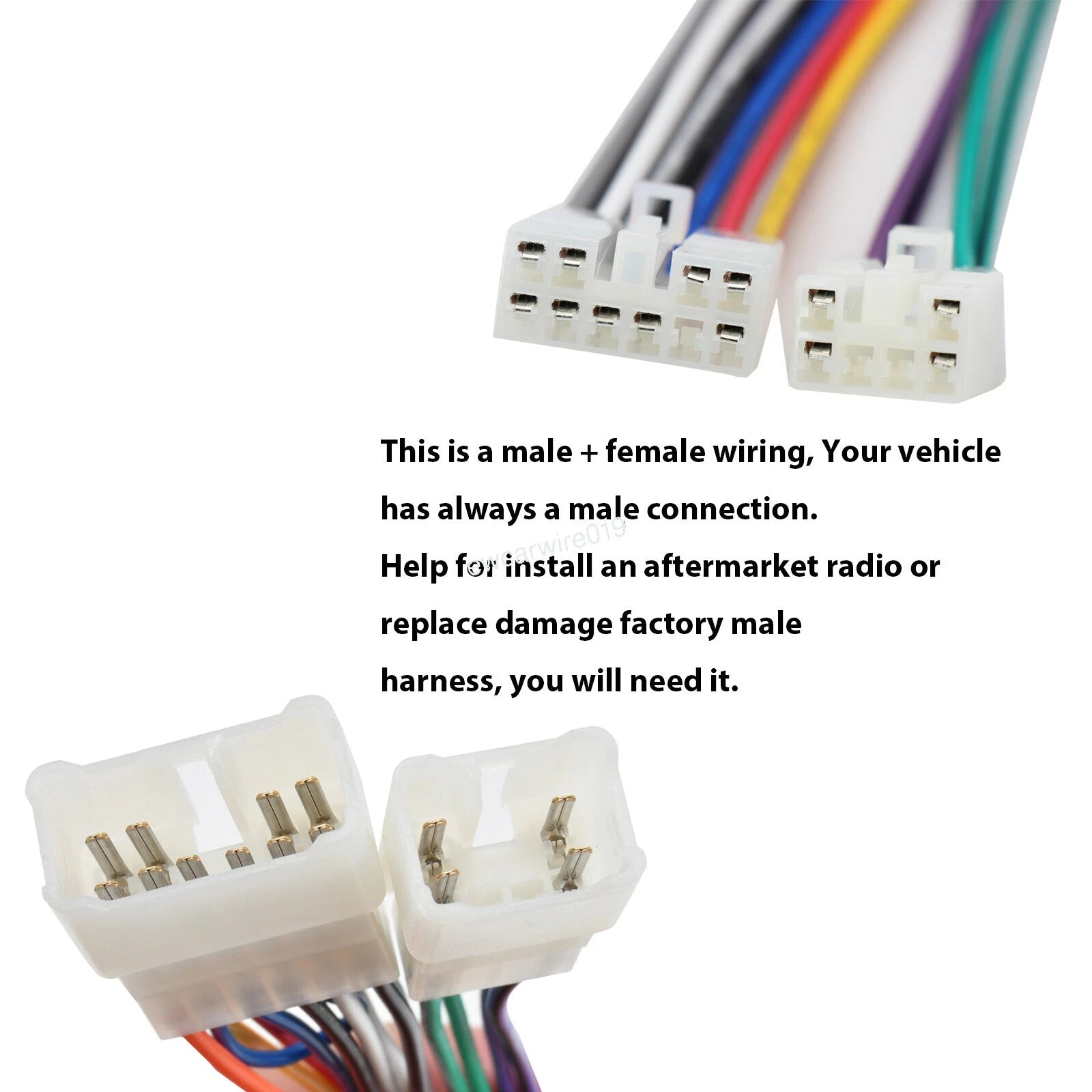 Radio Wire Harness for Toyota (1992–2019) W/O JBL Add Subwoofer AMP