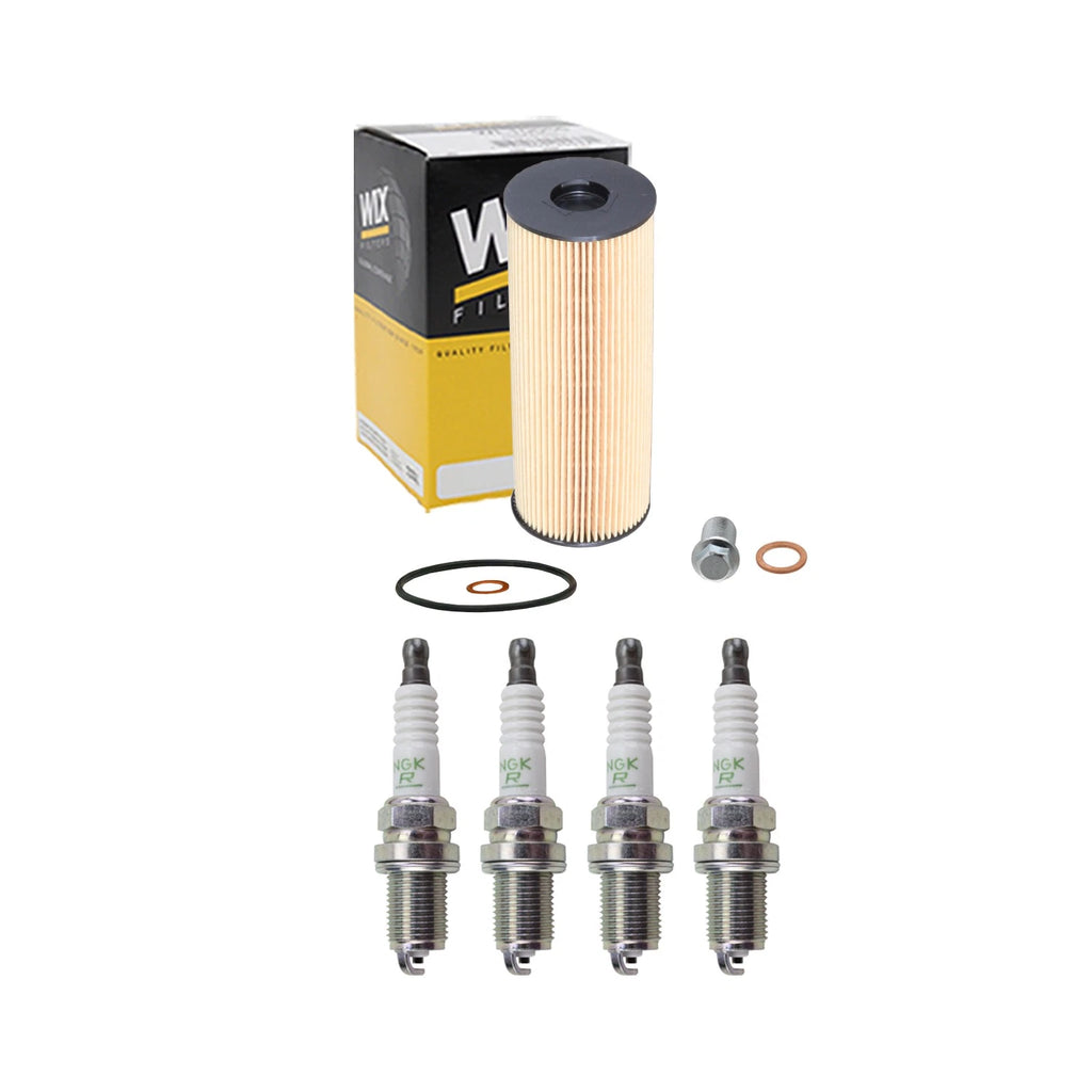 Wix Engine Oil Filter & NGK V-Power Spark Plug Kit for Mercedes SLK230 (1997–2004)