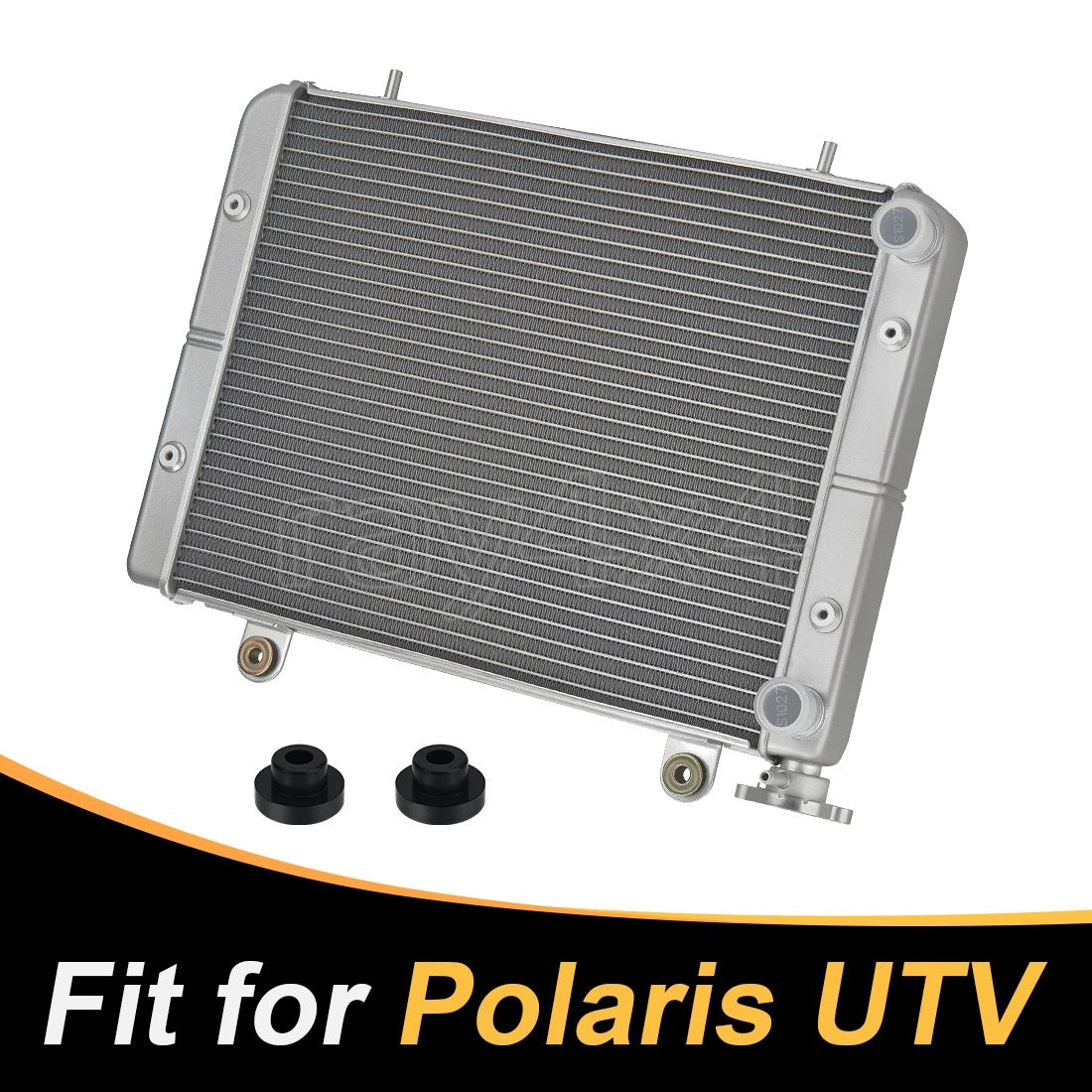 Aluminum Radiator for Polaris Ranger 500 2x4 4x4 (2007–2010) w/ Mount Bushing