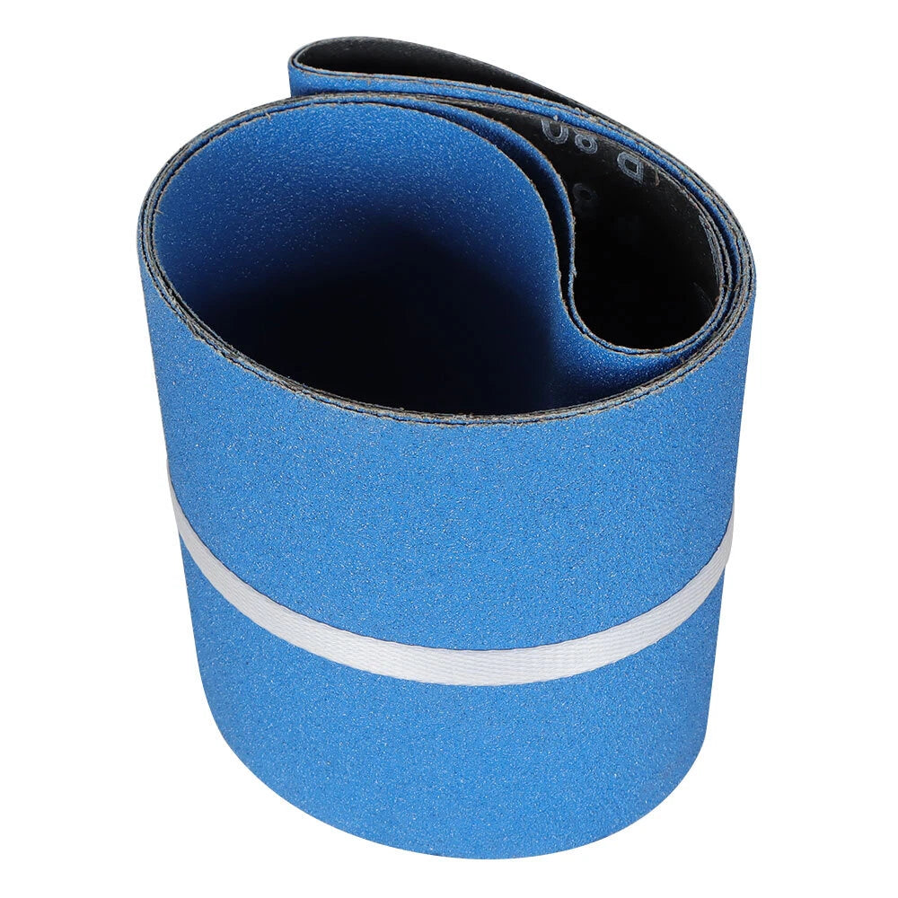 Set of 2 Zirconia Sanding Belts 6" x 48" 80-Grit for