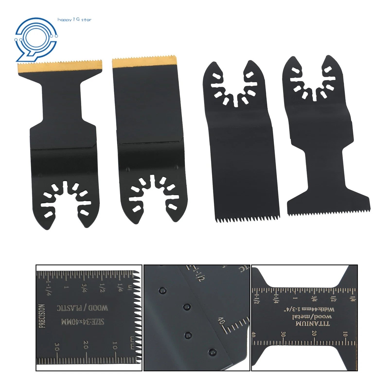 20 Pack Oscillating Saw Blades for Universal Multitools (Titanium)