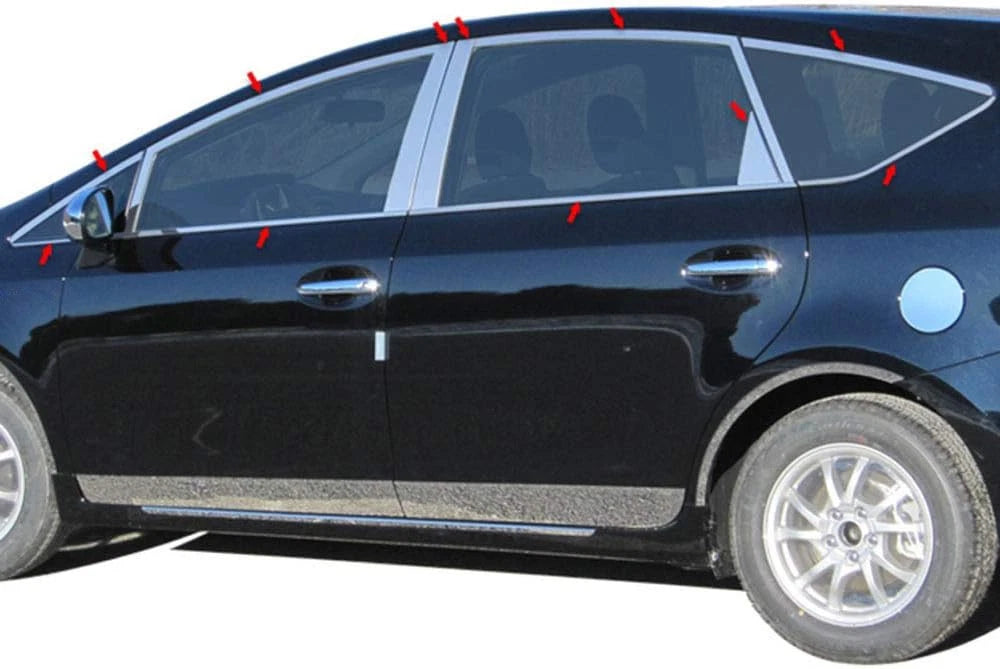 22pc. Luxury FX Stainless Window Pkg (w/Posts&Sill) for 2012-2017 Toyota Prius V