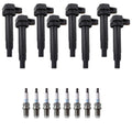Set of 8 NGK Ignition Coils & Nickel Spark Plugs for Lexus GS430 SC430 (2001–2010)