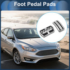 2X Automatic Foot Accelerator Pedal Covers for Ford Focus 3 (2012–2016) Silver Tone