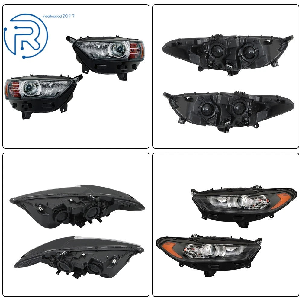Set of 2 Headlights for Ford Fusion (2013-2016) Halogen Assembly