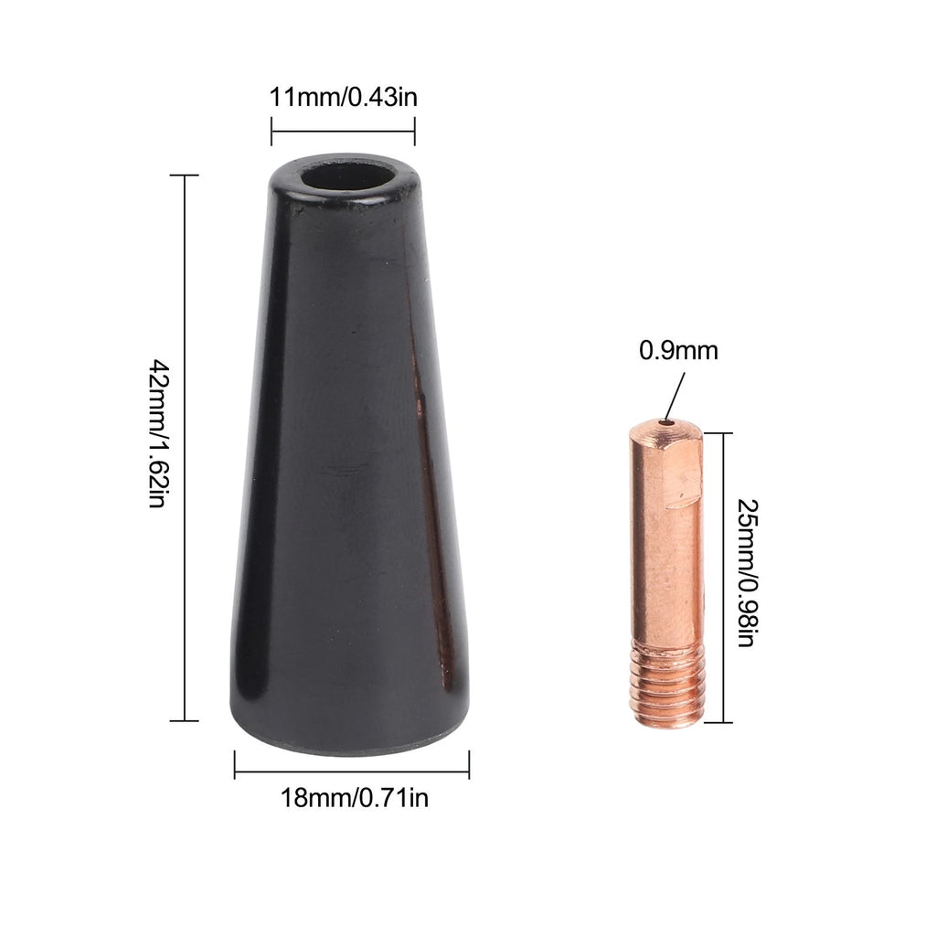 12PCS Gasless Flux Core Nozzle Tips for MIG Welding 0.6-1.2mm 14AK