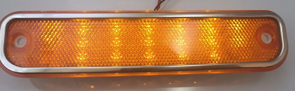 LED Side Marker Fender Lights Set for 1973-1980 Chevy GMC Truck Amber Red