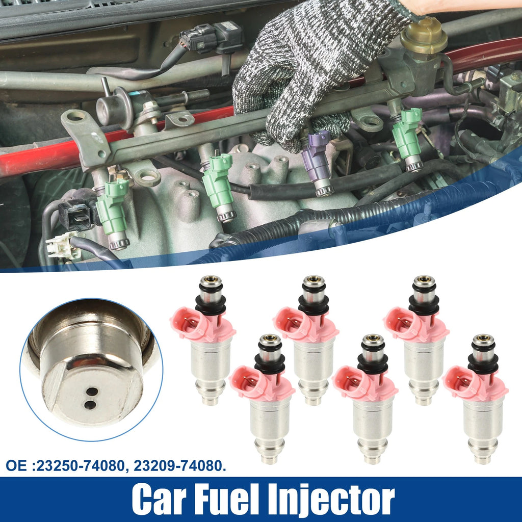 6X Fuel Injector Nozzle 23209-74080 for Toyota Land Cruiser (1992–2004)