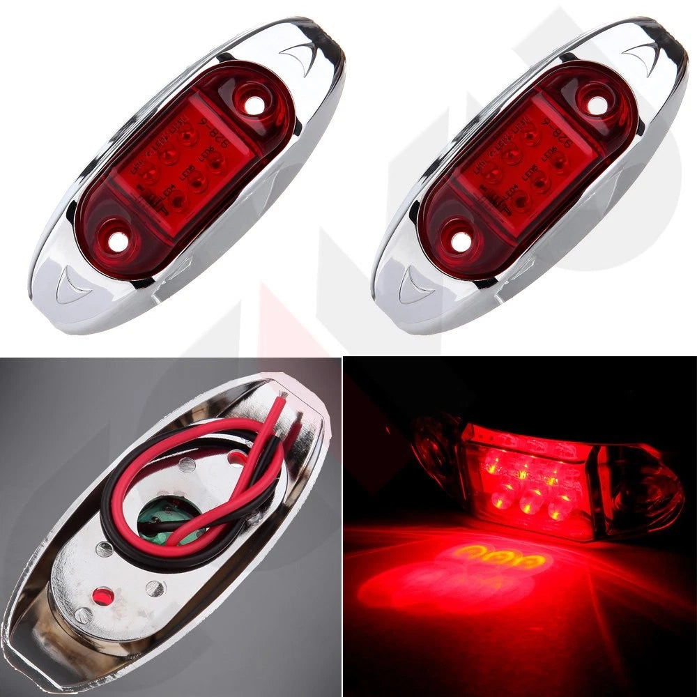 Pack of 2 Surface Mount Red Clearance Lamps for Truck Trailer RV ATV