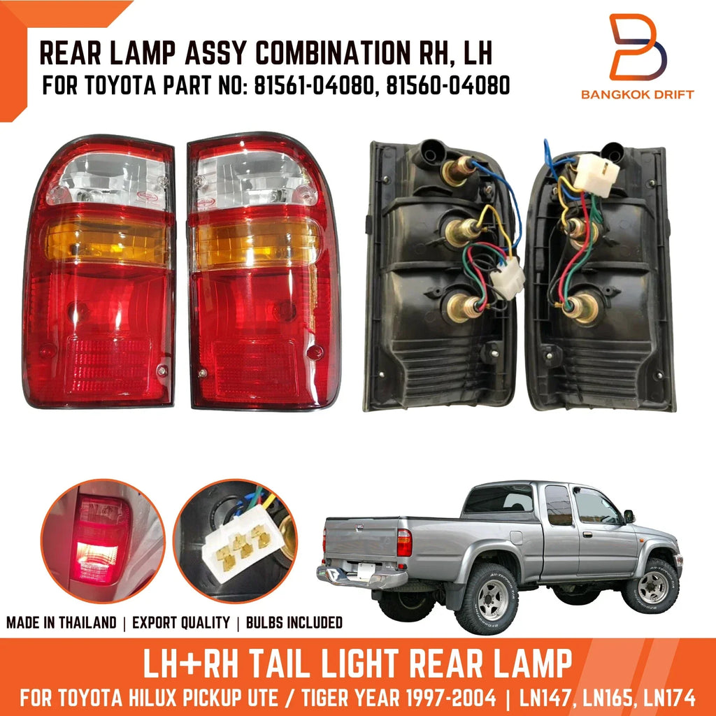 Tail Light Rear Lamp for Toyota Hilux Pickup LN147 KZN165 LN167 LN174 (98-04)