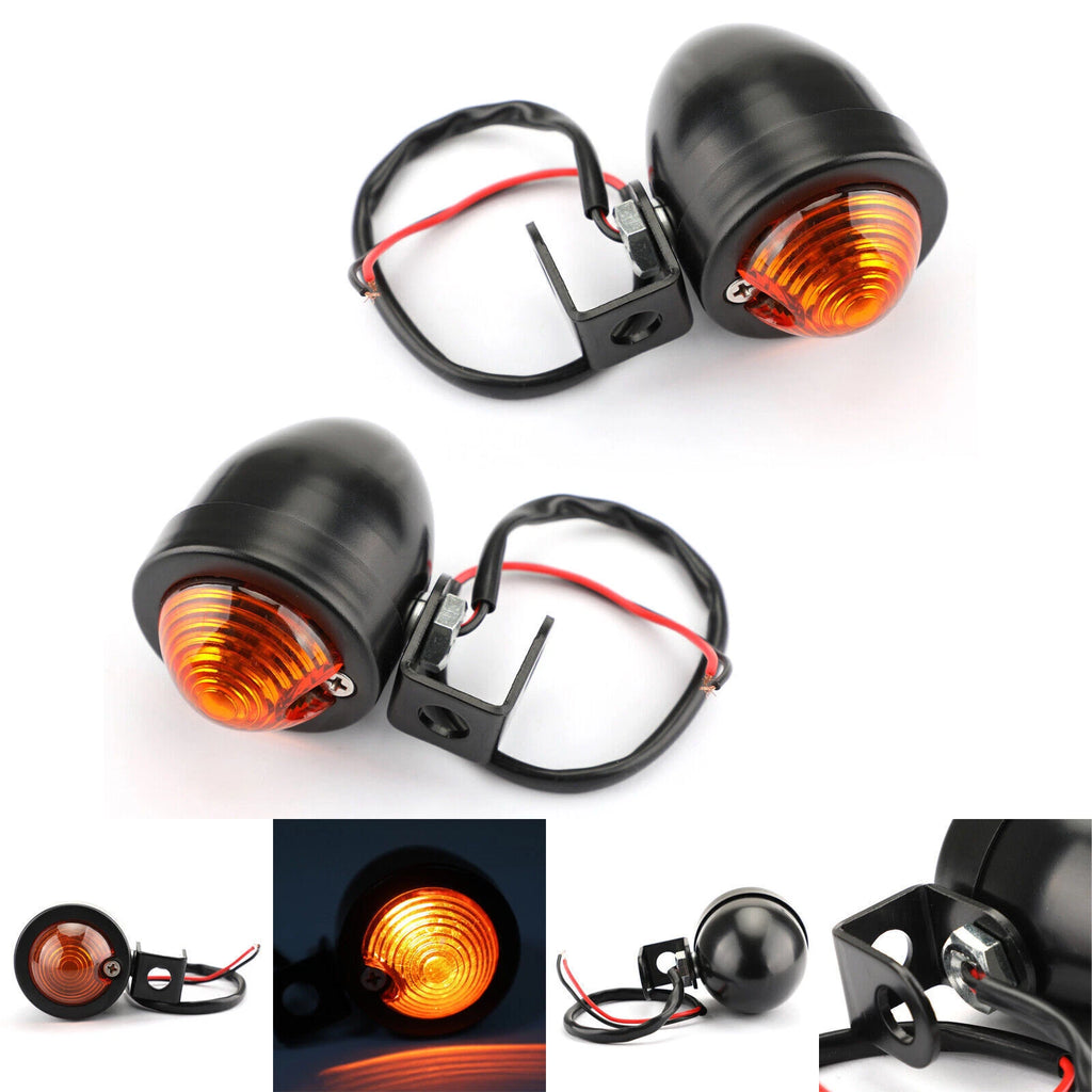 2X Mini Turn Signal Light for Universal Motorcycle (Vintage) T9