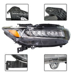 LED Headlight Assembly Chrome for Honda Accord (2018–2021) Right Side
