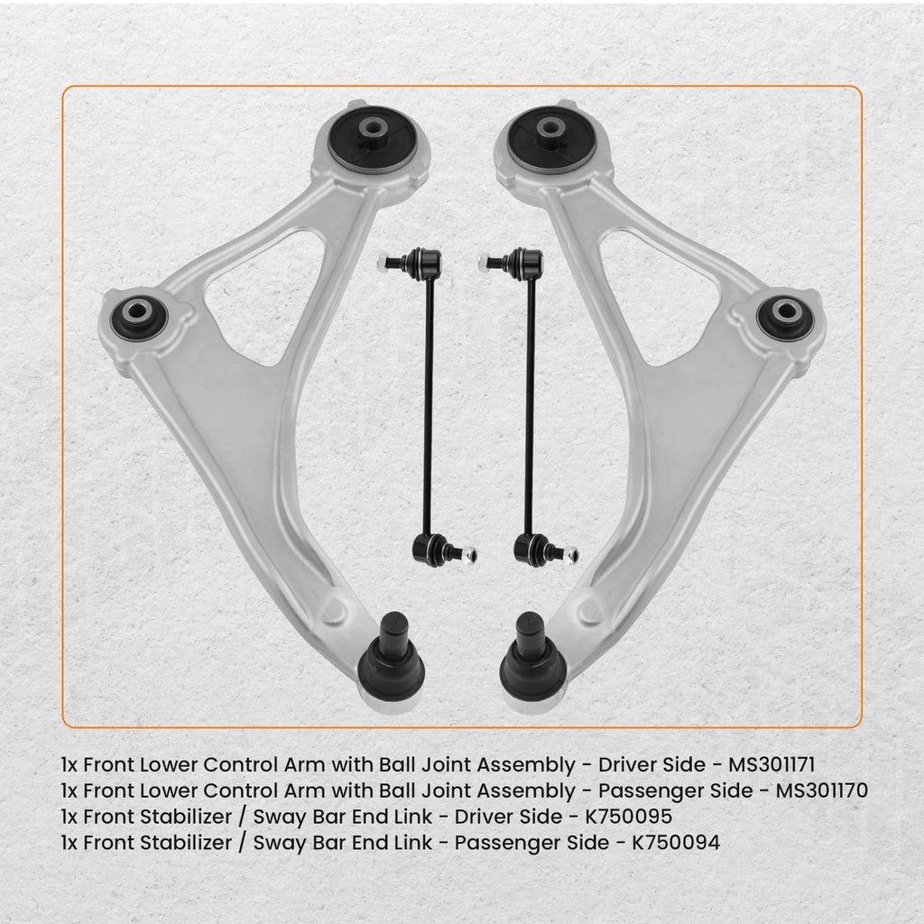 Complete Shocks Struts Control Arms Sway Bar for Nissan Altima (2013–2018)