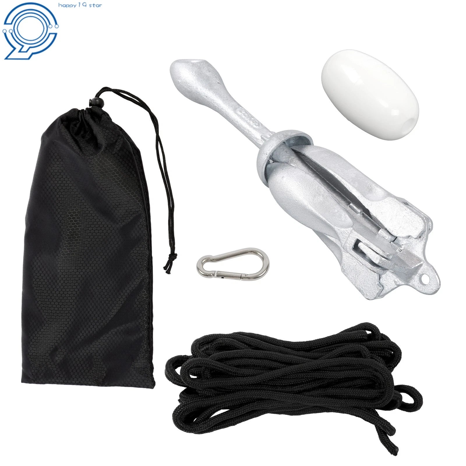 Kayak Anchor Kit for PWC Boat Canoe (3.3 lb with 26.2 ft Rope)