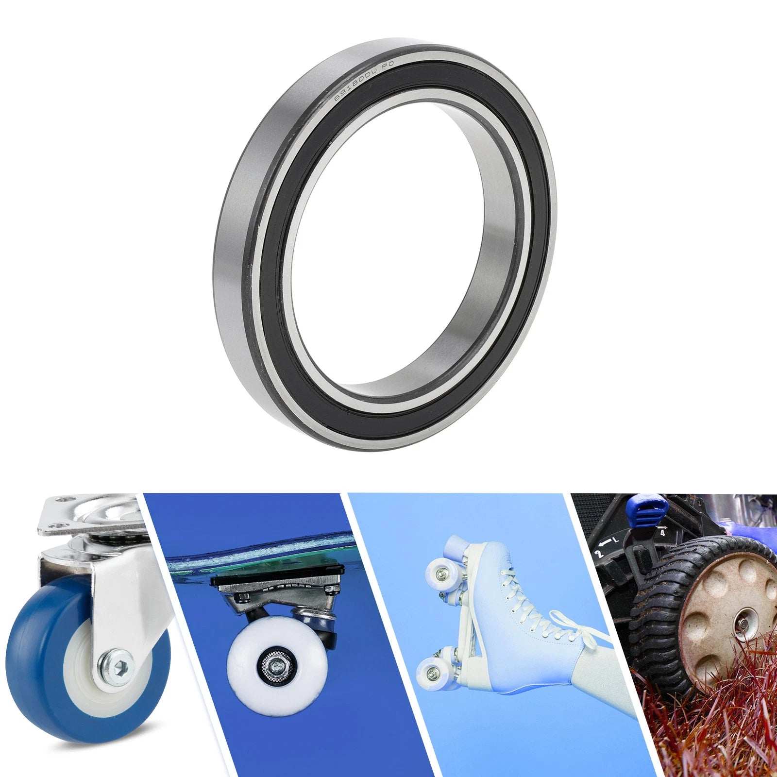 Deep Groove Ball Bearing 6918DDU for Scooter Skateboard Wheel (90x125x18mm)
