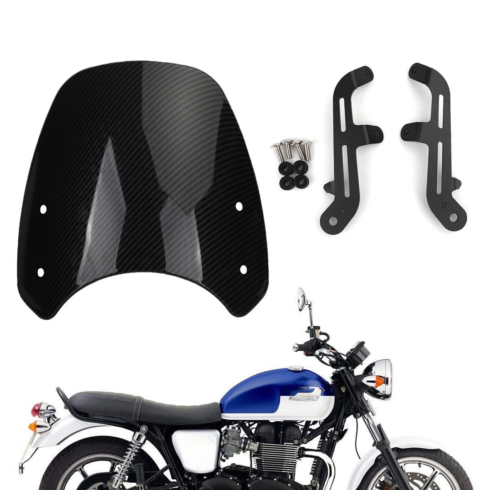 ABS Plastic Windshield for Bonneville T100 T120 Carb (2016–2023)