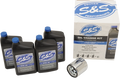 Oil Change Kit with Chrome Filter for Harley Big Twin (1984–2022)