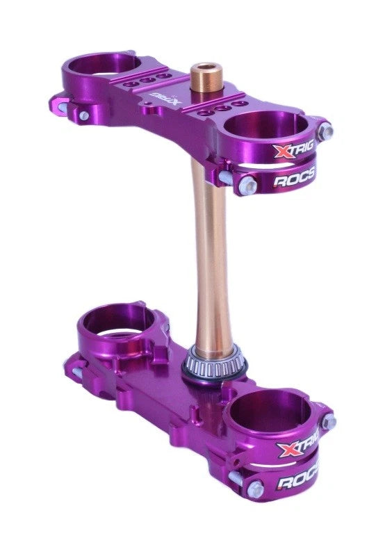 XTrig Triple Clamp for Yamaha YZ250 (2006–Present) M12 25mm Offset - Purple