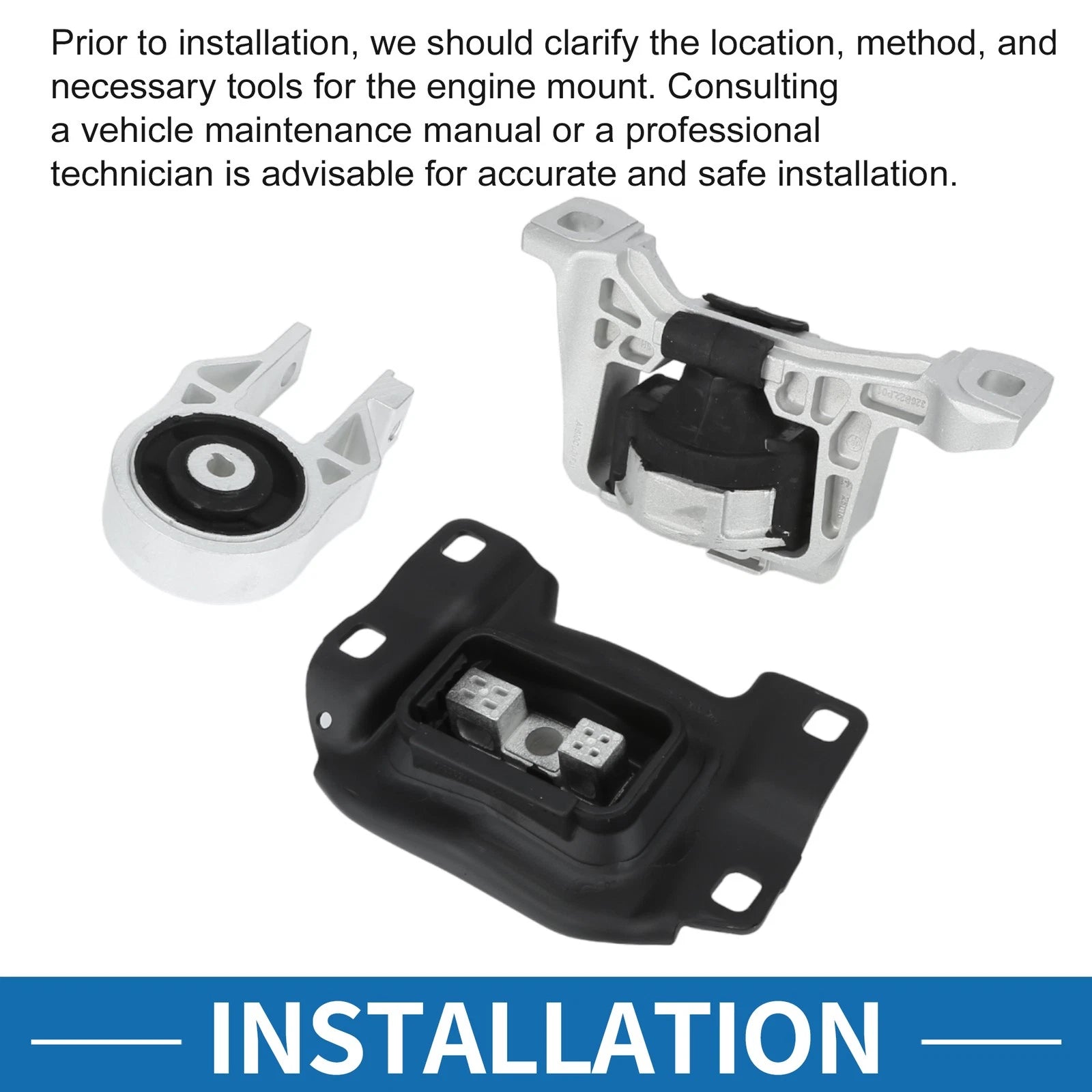 Engine Motor Trans Mount Set for Ford Escape 1.6L 2.0L 2.5L (2013–2016)