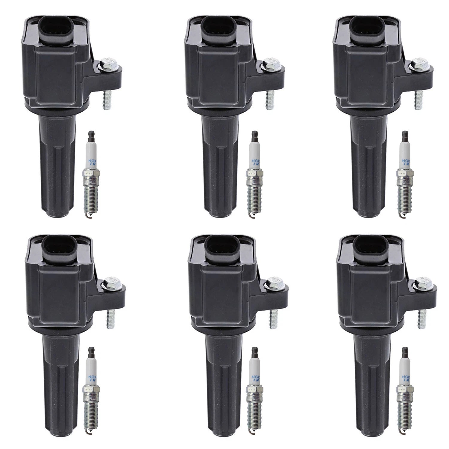 Set of 6 Ignition Coils & NGK Iridium Spark Plugs for 9-7x Trailblazer (2005–2009)