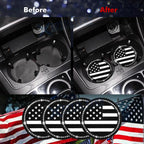 2.75" Flexible PVC Rhinestone Cup Coasters for Patriotic Decor (2-Pack)
