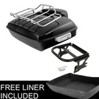 Chopped Trunk Backrest with Mounting Rack for Harley Touring Road King (1997–2008)