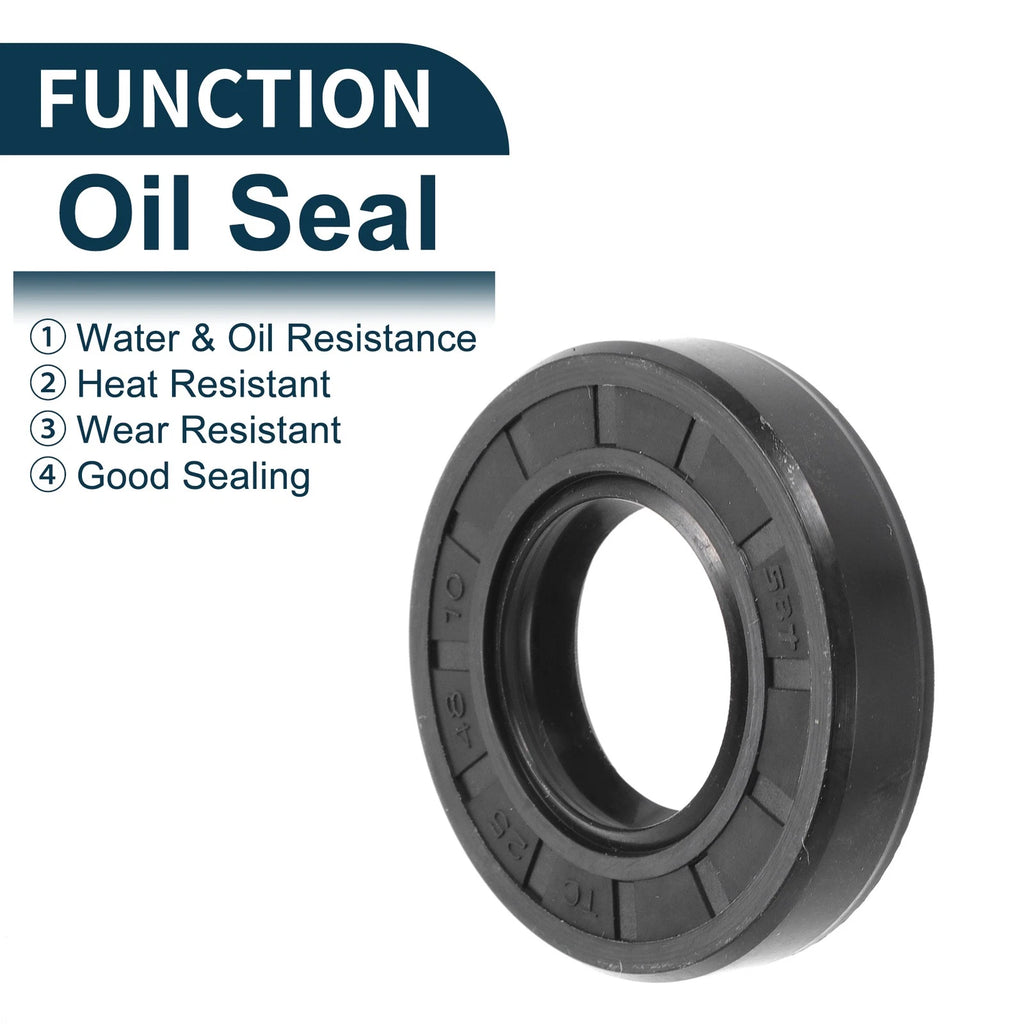 Set of 5 Oil Seal Rotary Shaft Seal NBR Rubber 25x48x10mm