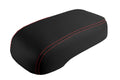 Leather Console Lid Armrest Cover for Hummer H3 (2005–2010) Red Stitch