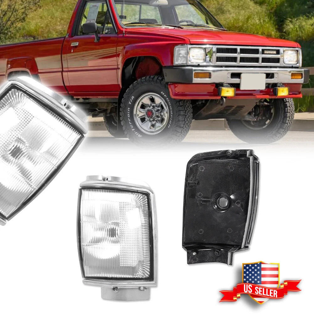 Clear Lens Front Side Marker Corner Lights for Toyota Pickup 4Runner (1984–1986)