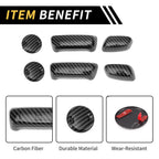 Set of 2 Carbon Fiber Seat Adjustment Button Covers for Toyota Tundra (2014–2021)