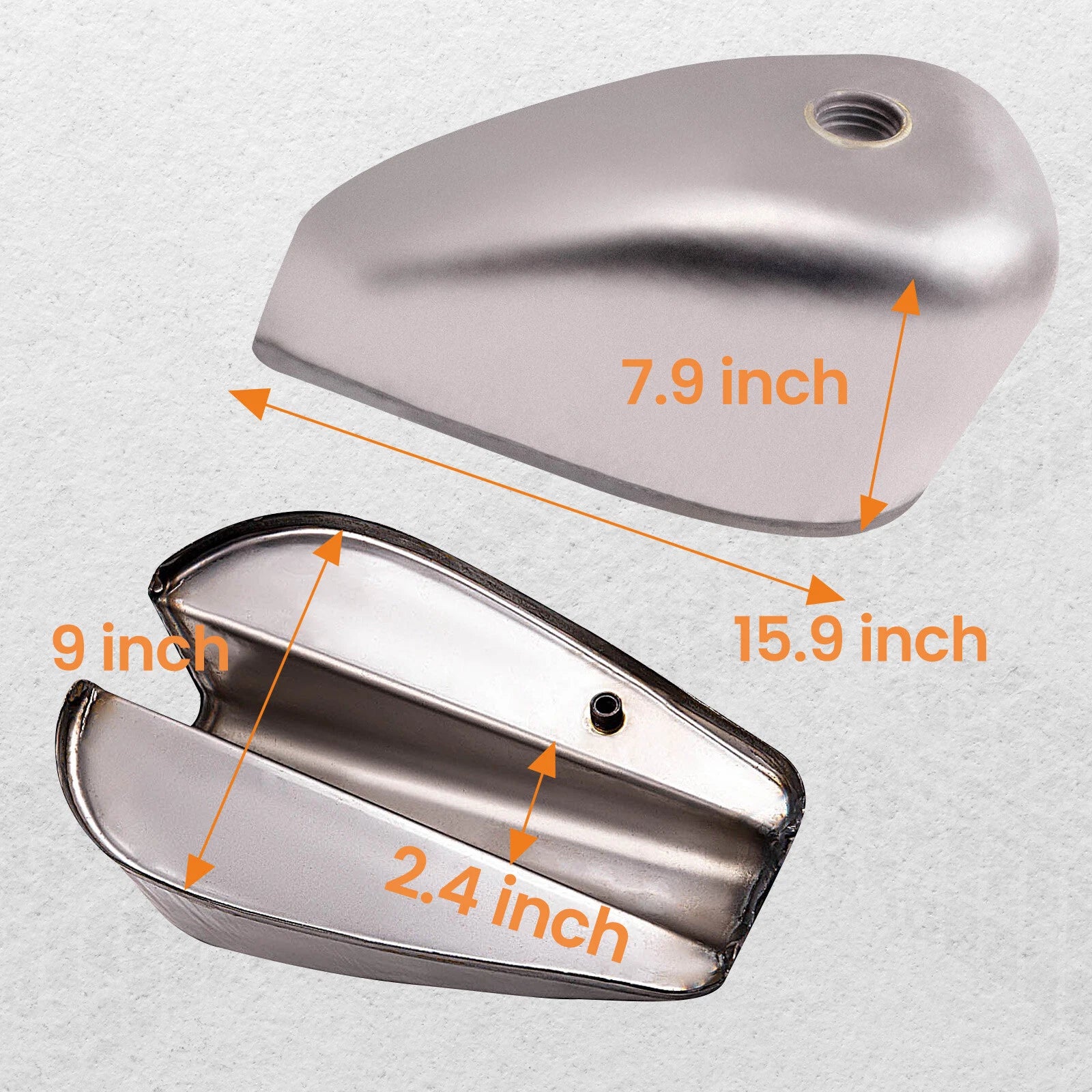 Gas Tank Kit for Harley-Davidson Sportster Ironhead (1957–1978) 2.4 Gallon 9L