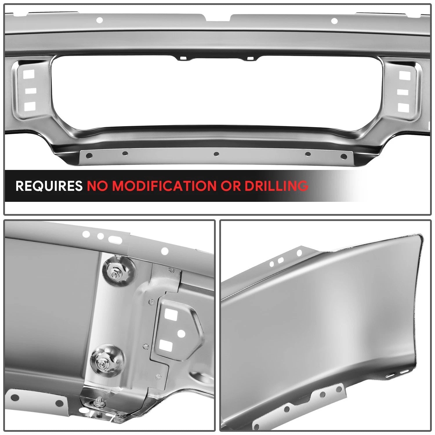 Polished Chrome Front Bumper Face Bar for Ford F-150 (2009–2014)