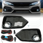 LED Fog Lights for Honda Civic Hatchback (2017–2019) - Wiring Switch Set