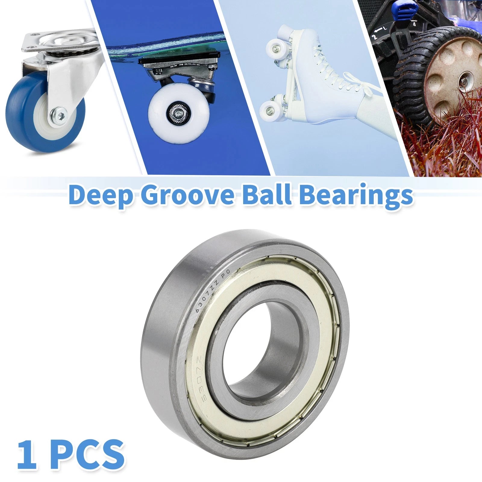 6307ZZ Deep Groove Ball Bearing for Scooter Skateboard Wheel (35x80x21mm)