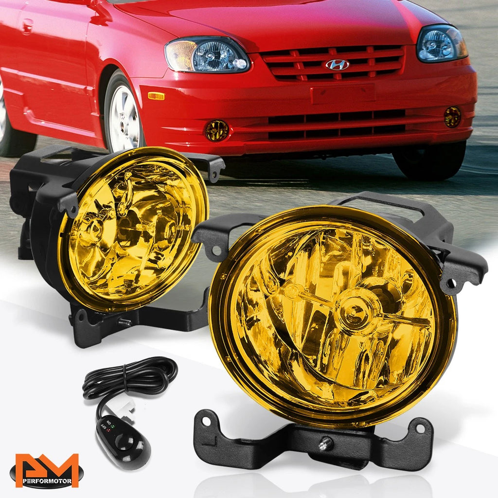 Fog Lights with Switch for Hyundai Accent (2003–2006) - Amber Lens
