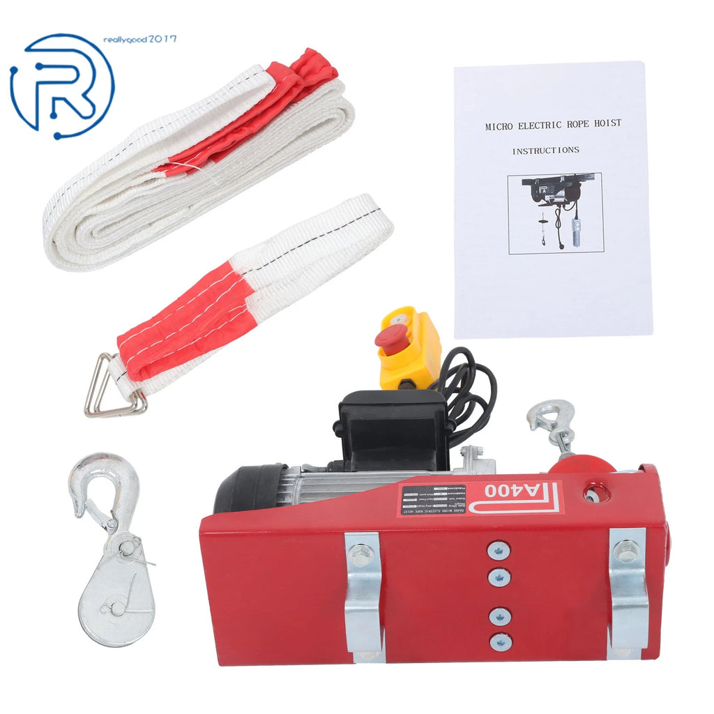 Electric Hoist for Automotive Use (880lbs, 14FT Wired Remote)