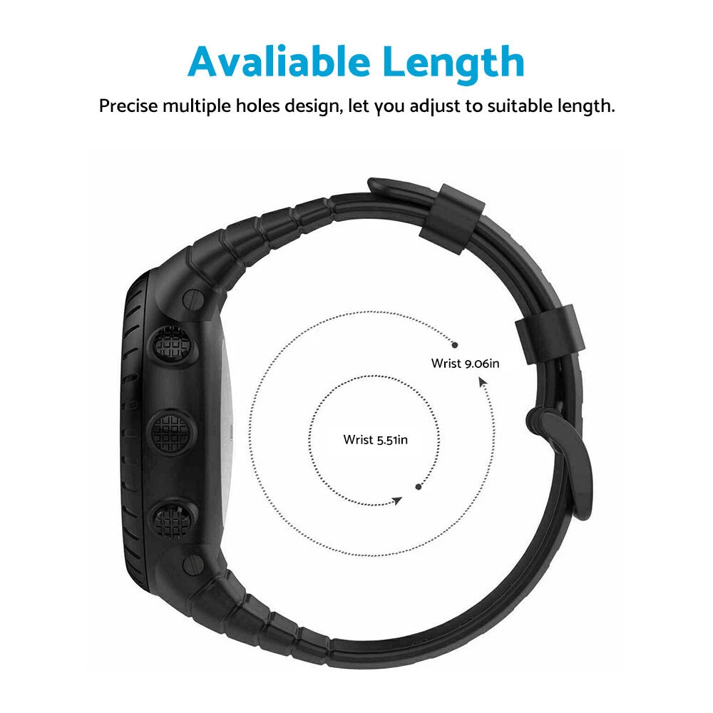 Rubber Replacement Watch Band Strap for Suunto Core (SS014993000)