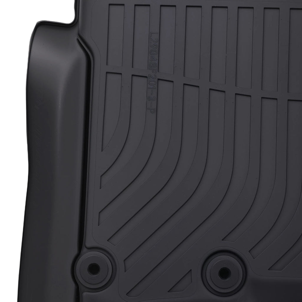 Set of 2 Black All Weather Floor Mats for Nissan Titan/Titan XD (2016–2021)