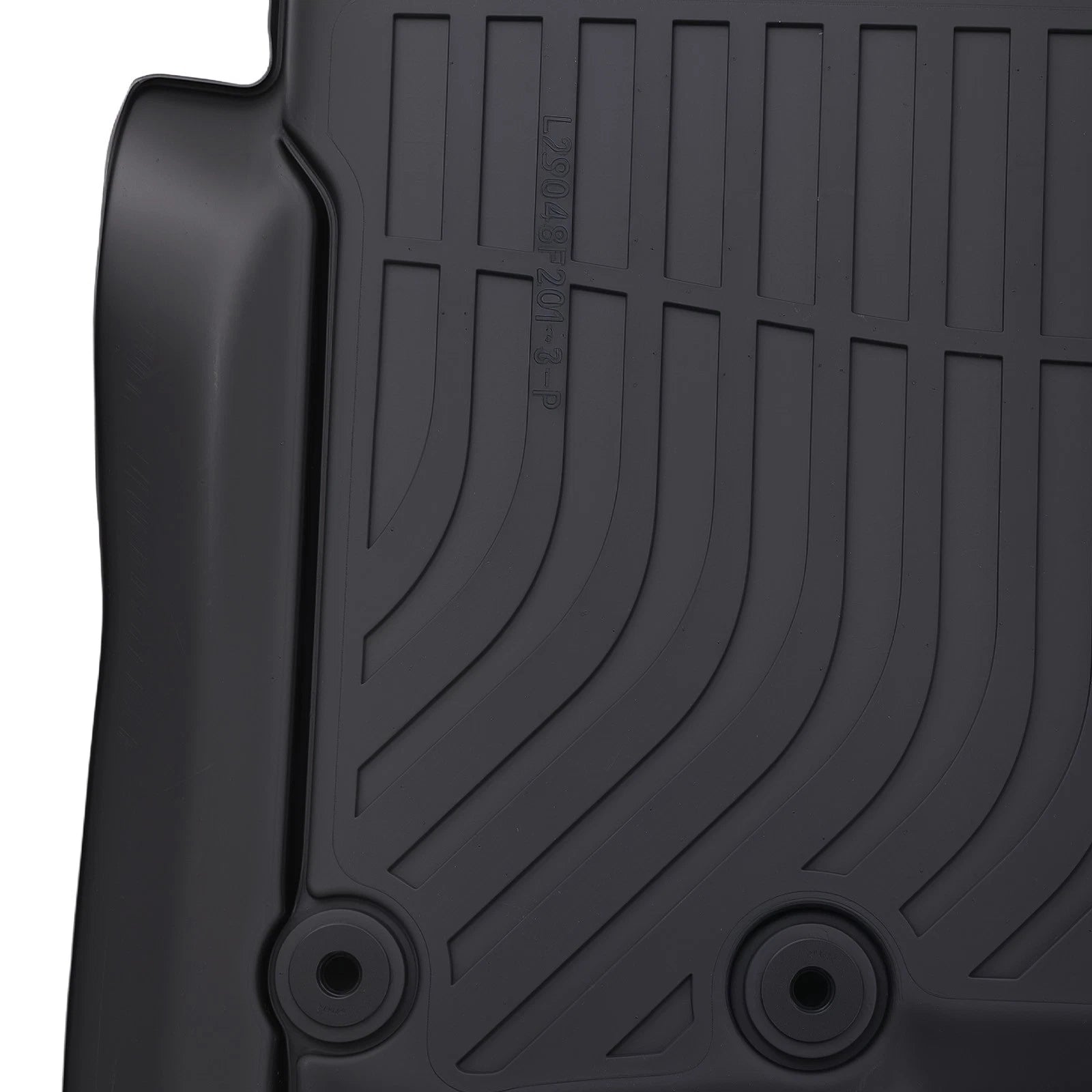 Set of 2 Black All Weather Floor Mats for Nissan Titan/Titan XD (2016–2021)