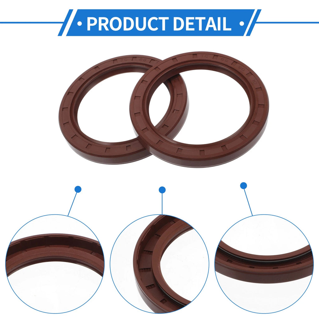 Set of 2 Oil Seal Rotary Shaft Seal FKM Rubber 68x90x10mm 683867304988
