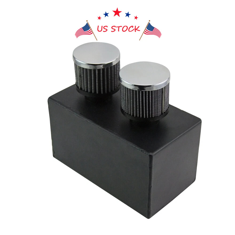 Pro Series Oil Catch Can for Honda Civic Acura Integra (All Black, 4 Port)