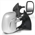 Set of 2 Power Heated Chrome Side View Towing Mirrors for F250-F550 (1999–2007)