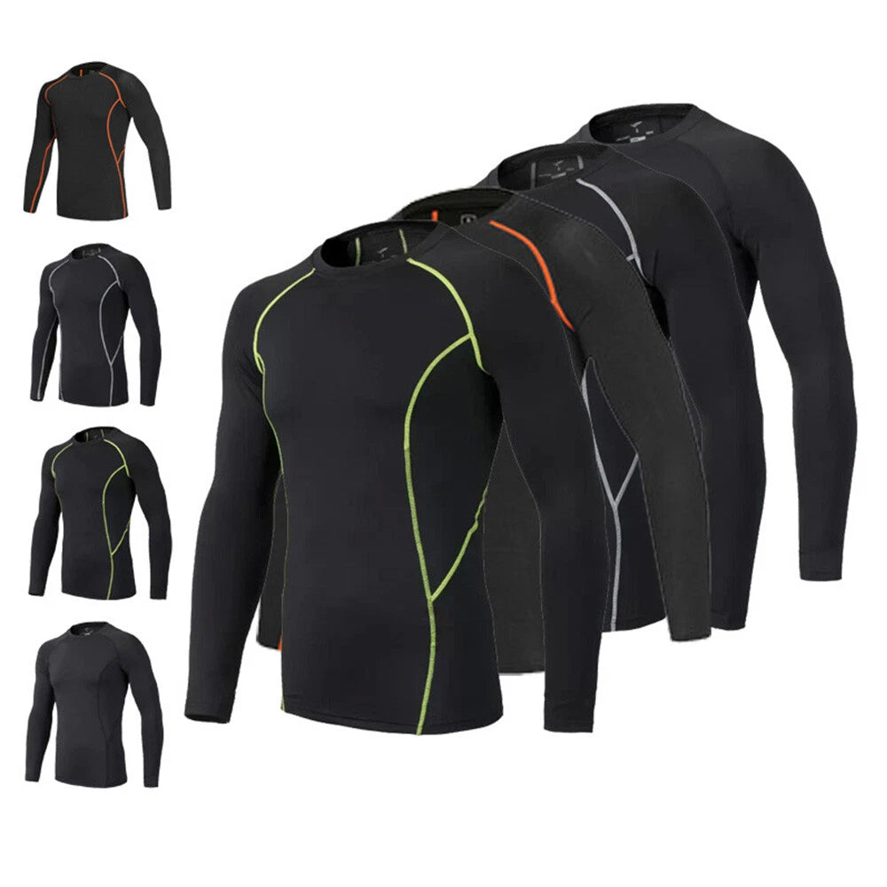 Compression Base Layer Top & Leggings Set for Men's Activewear